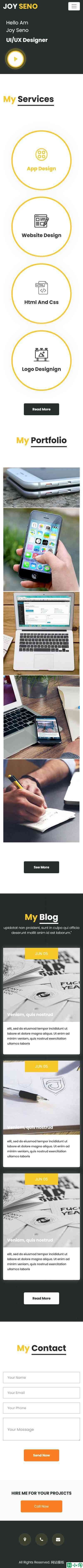 UI设计服务网站模板-手机预览